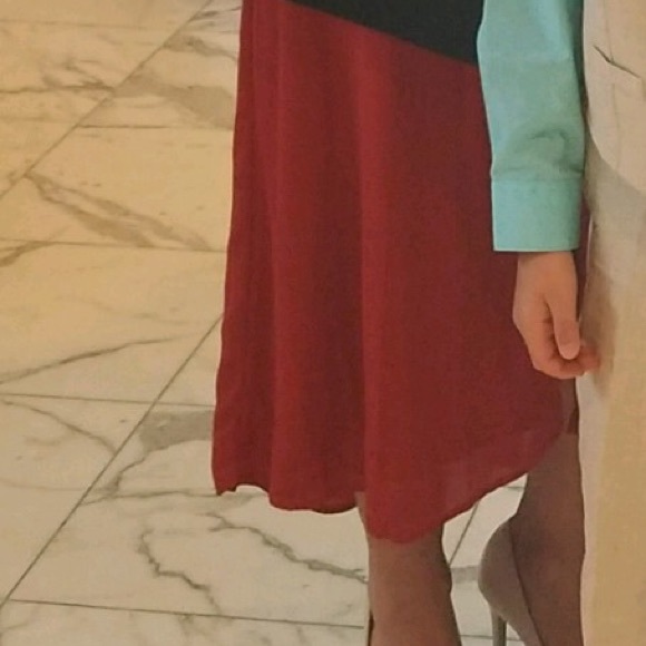 SALE *BUY2/GET1* Rust color button up Midi Vici dress - Picture 7 of 8